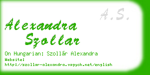 alexandra szollar business card
